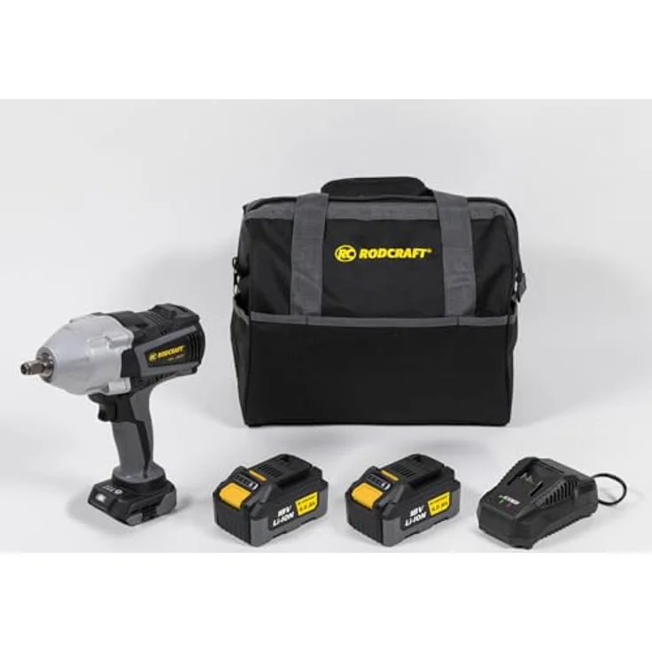 Rodcraft RC9077K4 Akku-Schlagschrauber eBeast, Vierkant 1/2 Zoll, max. Lösemoment 1500 Nm, LED-Licht, 2x 4Ah Akku + Ladegerät + Stofftasche, blau – Bild 4
