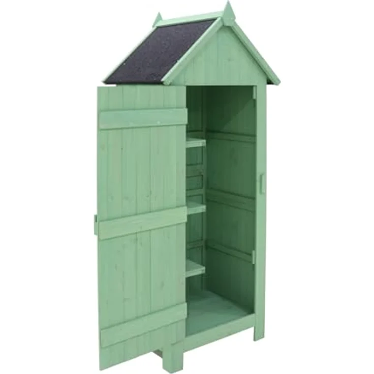 HTI-Living Geräteschrank Wilbur Grün Bitumendach Outdoor – Bild 4