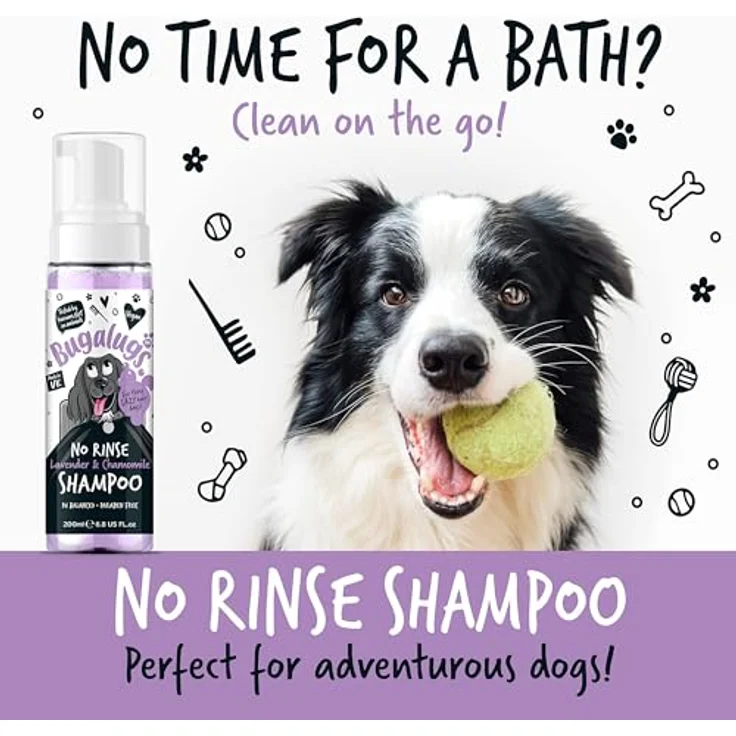 Bugalugs No-Rinse Hundeshampoo, Trockenshampoo für Hunde, 200ml, sanfte Fellpflege ohne Wasser, made in UK – Bild 9