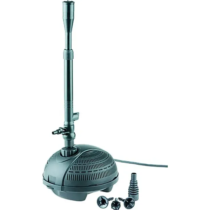 Neptun Premium Wasserspielpumpe NPTP-O 3500, 70 W, Fördermenge 3.400 l/h, 4 Düsen für individuelle Fontänengestaltung