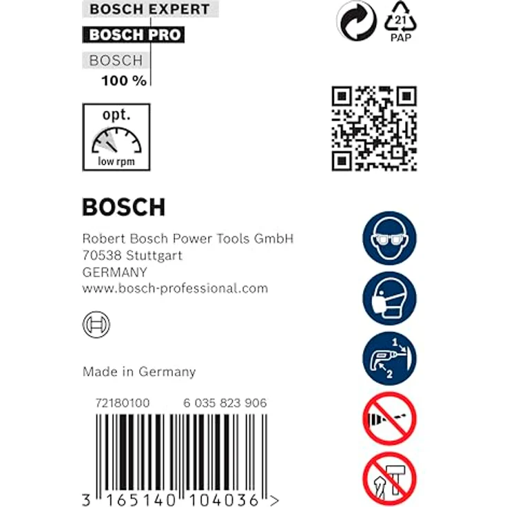 Bosch Pro Wood HSS Installationsbohrer, 18x100x600 mm, SDS Plus, hohe Lebensdauer und auslaufende Spiralnut für mehrschichtige Baumaterialien – Bild 4