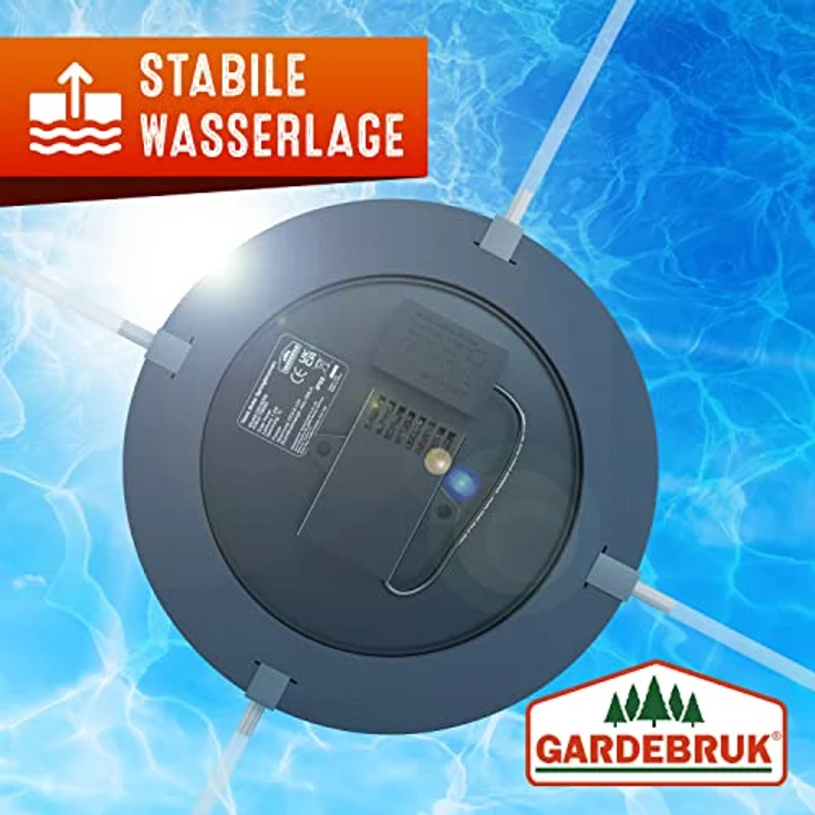 Gardebruk Solar Springbrunnen 7 Effekte 180L-h Solarpanel 160mm 1,4 Watt Garten Wasserspiel Gartenbrunnen Wasserpumpe Teichpumpe Solarbrunnen Fontäne – Bild 6