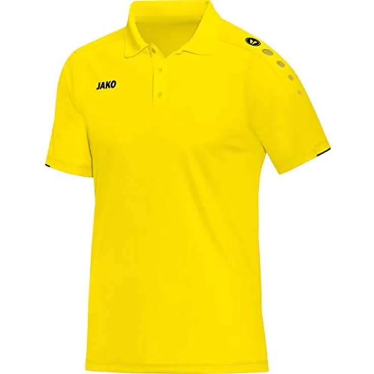 JAKO Herren Polo Classico, citro, XXL - Polokragen, Knopfleiste, Kontrastpiping an Ärmelabschlüssen