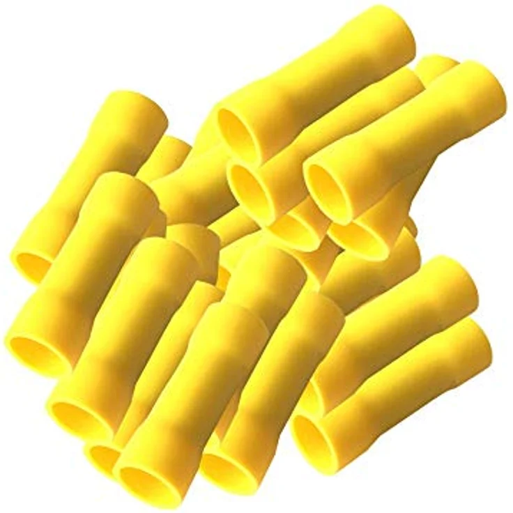 ARLI Crimpzange Set, Profi Zange mit Ratschenfunktion und 50x gelben Stoßverbindern, 4-6 mm² Quetschverbinder für isolierte Steckverbindungen – Bild 5