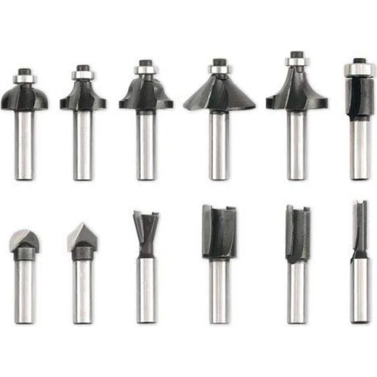 Holzfräser Fräsersatz Oberfräser Set 12 teilig HM 8mm – Bild 4