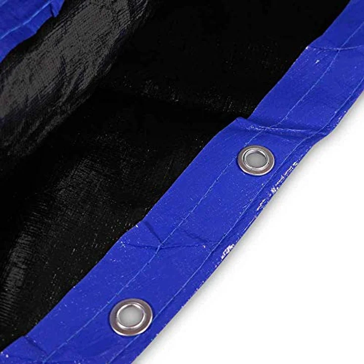 Premium Abdeckplane Rundpool 250g/m² blau schwarz | Sommer- und Winterabdeckung | Schwimmbad Poolabdeckung Plane PEB Rundplane Robust UV-beständig inkl. Stahlseil Spannschloß (Rund, Ø 3,50-3,60 m) – Bild 3