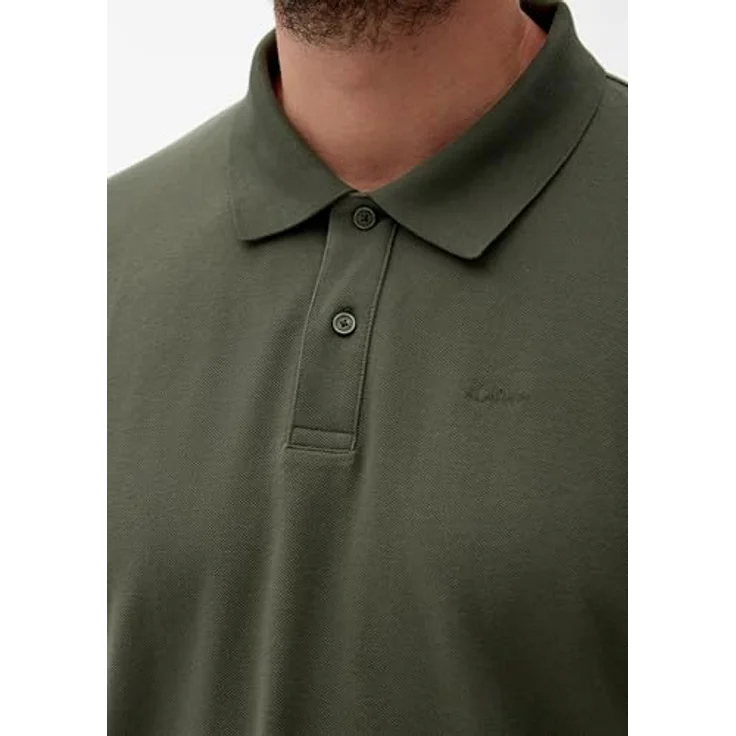 s.Oliver Poloshirt mit Logostickerei, Baumwolle, hüftlang, Rundhalsausschnitt, Jerseystoff (schwarz) – Bild 6