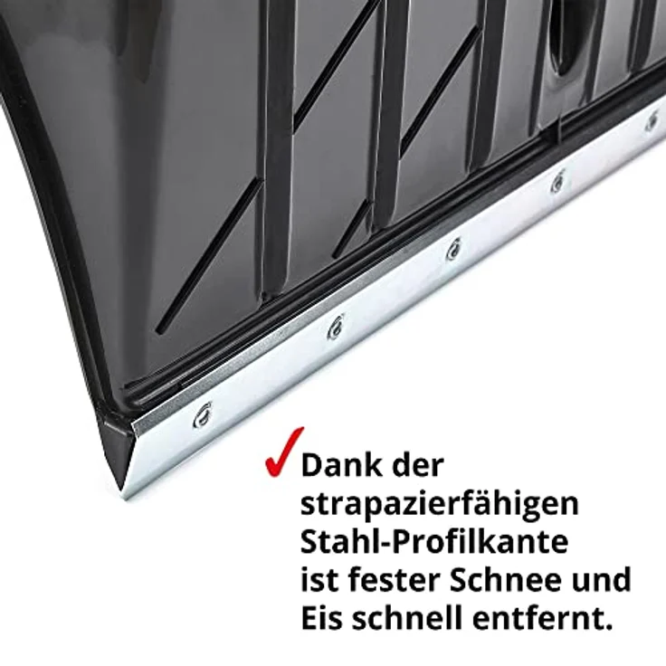 HECHT Schneeschaufel 5400 GT, 54 cm breites Kunststoffschild, stabiler Stahlstiel mit gummiertem Griff, Gesamtlänge 1,40 m – Bild 2
