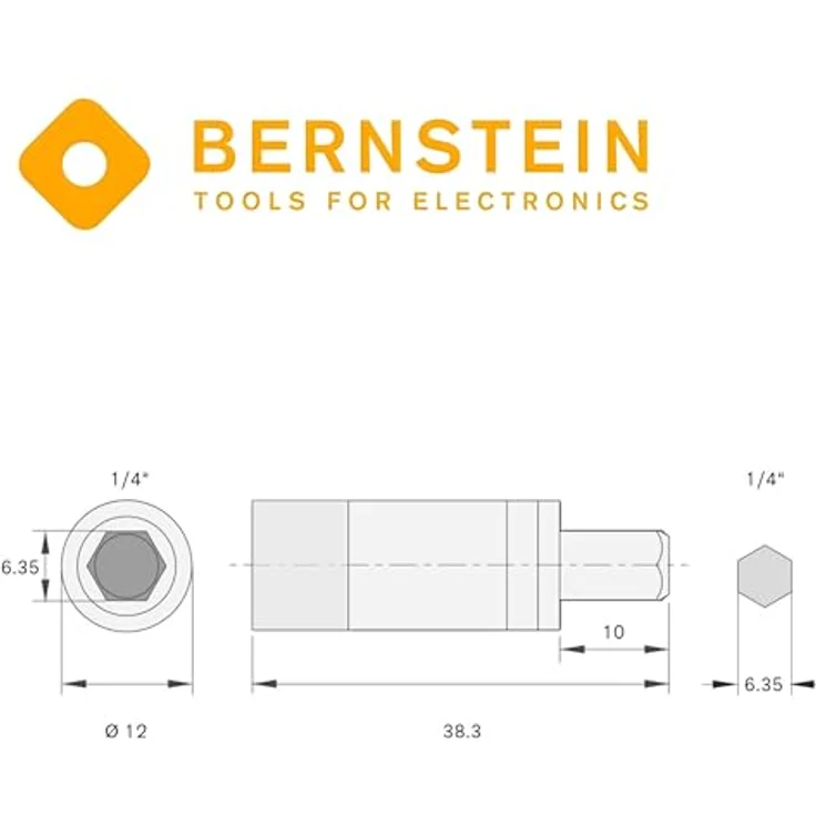 Bernstein Tools for Electronics 4-987 Drehmomentadapter 1/4" (6.3 mm), präzise mit max. 4.0 Nm Drehmoment – Bild 6