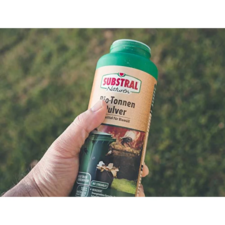 Substral Naturen Biotonnenpulver, 600g Streudose gegen Madenbefall und Geruchsbelästigung, Grün – Bild 5