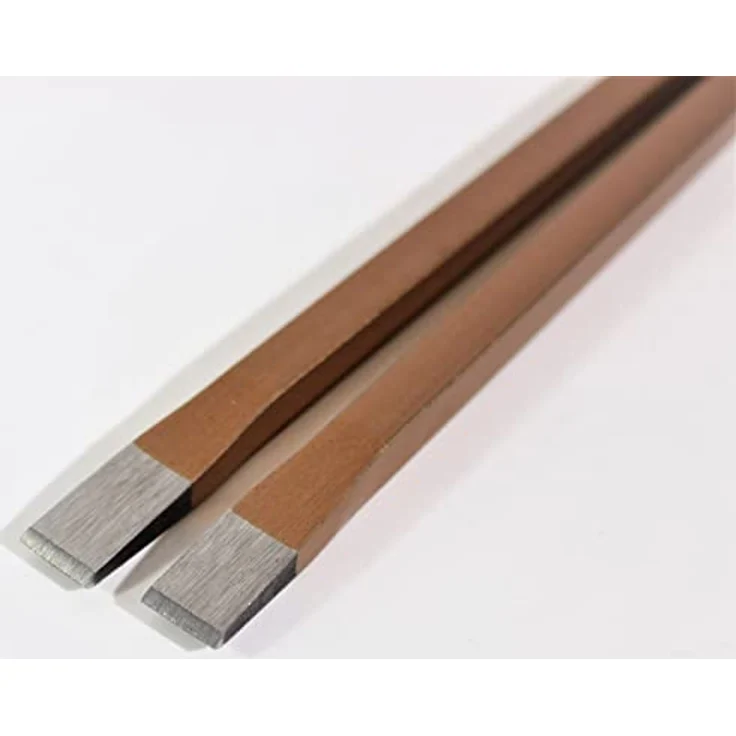 RENNSTEIG Elektrikermeißel 250x10x12 mm, vierkant, Chrom-Vanadium, bronzefarben, Metallbearbeitung, 2er Pack – Bild 2
