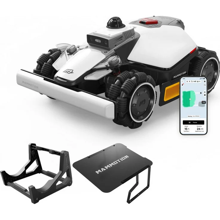 Mammotion LUBA Mini 2 AWD 1500 Mähroboter, 360° LiDAR, AI Vision, ohne Begrenzungskabel, für bis zu 1500 m², mit Garage und Waschständer, Randmähen, DropMow, 80% Steigung, 4G Modul, App-Steuerung