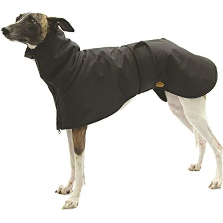 Fashion Dog eleganter Hundemantel speziell für Windhunde - schwarz - 80