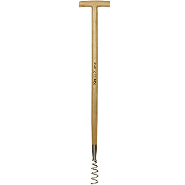 Kent & Stowe Langstiel Löwenzahnzieher – Löwenzahn Entferner aus hochwertigem Edelstahl, Unkrautentferner mit Stiel aus Eschenholz, Länge: 97 cm