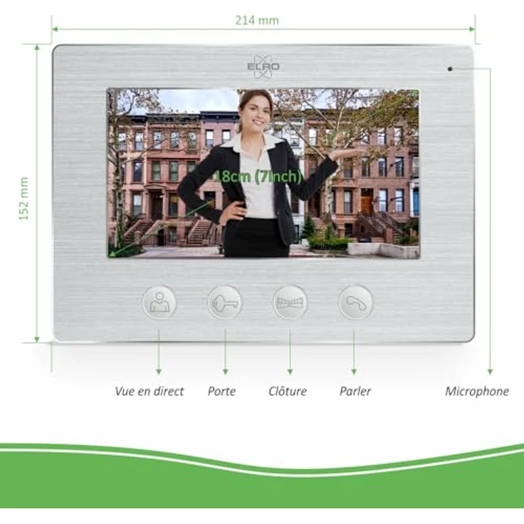 IP Türsprechanlage mit Kamera und Monitor - Video Türklingel für 4 Familienhaus – Bild 3