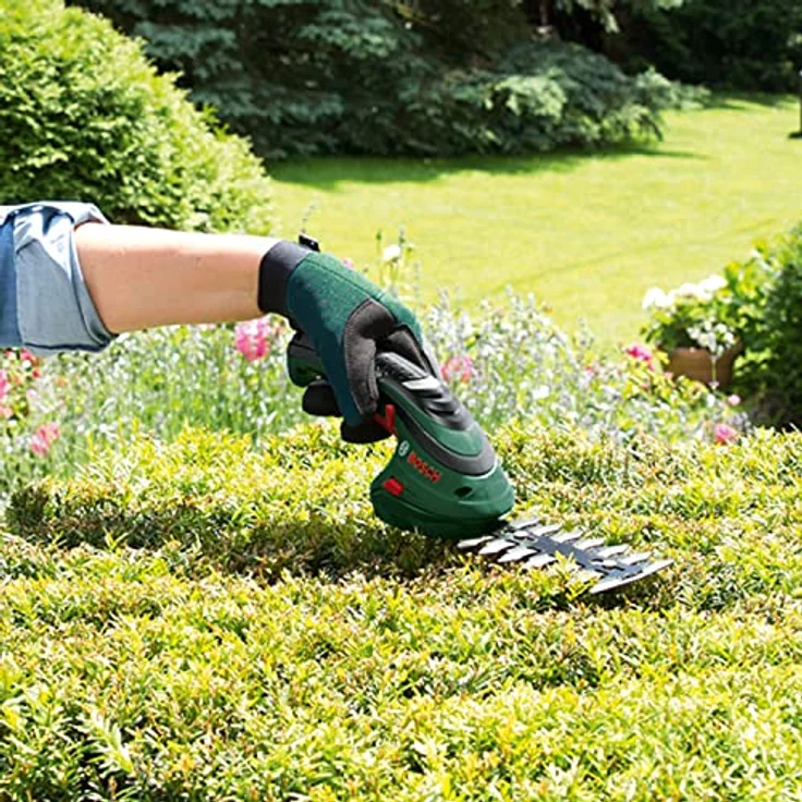 Bosch Home and Garden Isio Akku Grasschere, Strauchschere inkl. Akku, inkl. Ladegerät, mit Verlängerung, inkl. Grasscherenvorsatz – Bild 5
