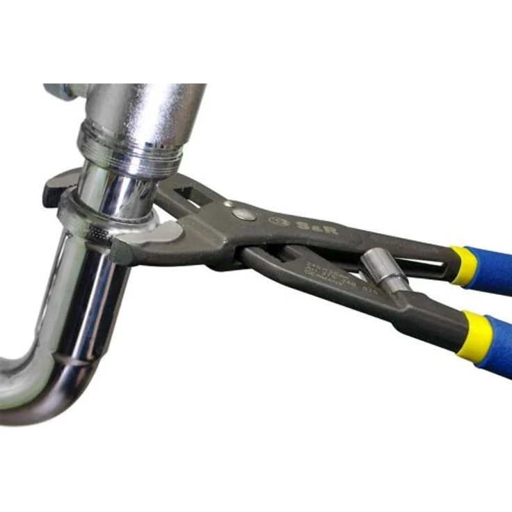 S&R Automatische Wasserpumpenzange mit Schnellspannmechanismus, 240mm, CR-V, rutschfeste Griffe – Bild 3