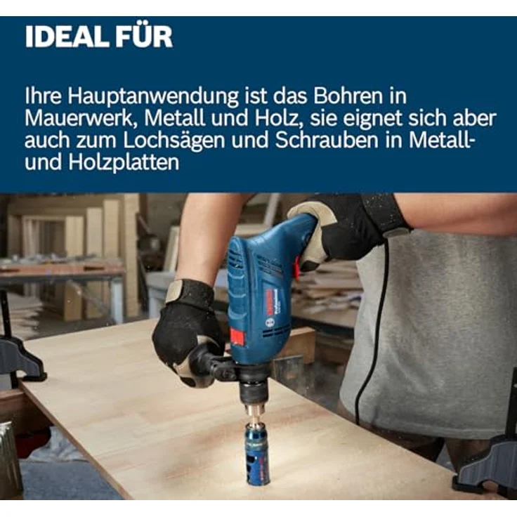 Bosch Professional kabelgebundene Schlagbohrmaschine GSB 600 (600-W-Motor, Bohren bis 13 mm in Beton, Kohlebürste) – Bild 5