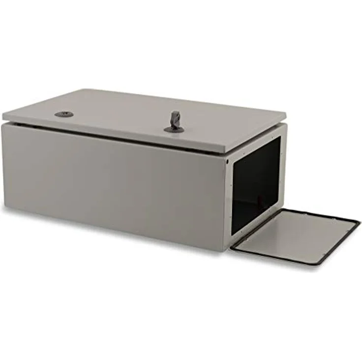 BOXEXPERT Verteilerkasten außen IP66, Stahlblech 600x400x200mm, wasserdicht und schlagfest, grau, für Industrie und Außenbereich – Bild 4