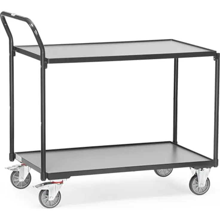 Fetra Tischwagen 2740-7016, grey edition, Werkstattwagen mit 2 Böden und hoher Tragkraft bis 80 kg