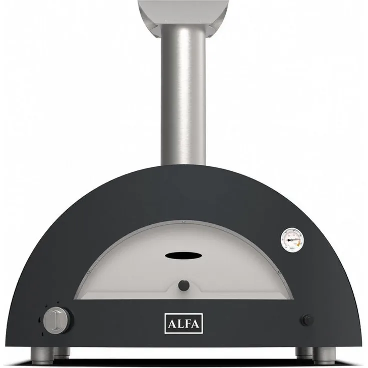 Alfa Forni MODERNO Gas Pizzaofen, 2 Pizzen Ø 30 cm, Schiefer Grau, Heat Genius-Technologie, Edelstahlgehäuse