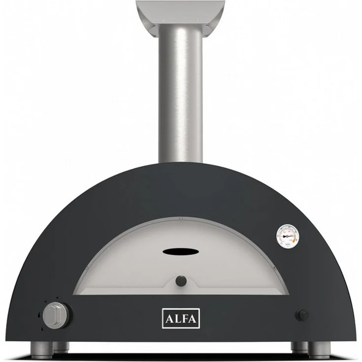 Alfa Forni MODERNO Gas Pizzaofen, 2 Pizzen Ø 30 cm, Schiefer Grau, Heat Genius-Technologie, Edelstahlgehäuse