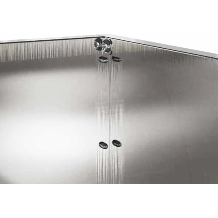 vidaXL Beetumrandung Raseneinfassung aus Edelstahl, quadratisch 60 x 60 x 13 cm in Silber, wetterfest und pflegeleicht – Bild 8