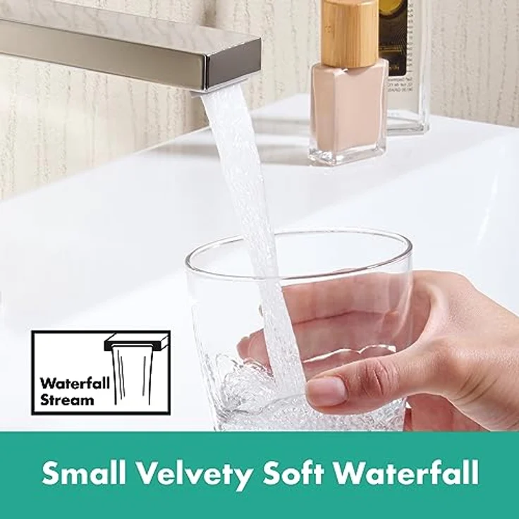 hansgrohe Tecturis E Waschtischarmatur, Comfort-Zone 110, Auslaufhöhe 117 mm, CoolStart, WaterfallStream, Keramikmischsystem, einstellbare Temperaturbegrenzung – Bild 7