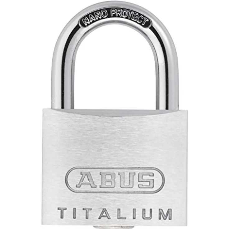 ABUS Vorhängeschloss Titalium 64TI/40 + HB63 - 3er Set, gleichschließend - Kellerschloss mit Schlosskörper aus Spezial-Aluminium - gehärteter Stahlbügel - ABUS-Sicherheitslevel 5 – Bild 1