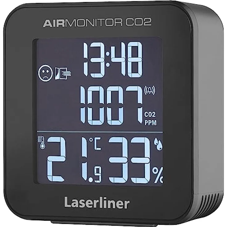 Laserliner - Luftqualitätsmonitor - Überwacht die Innenraumluft - CO2 - PM2,5 - PM10 - Luftfeuchtigkeit - Organische Stoffe - Schweizer Genauigkeit – Bild 1