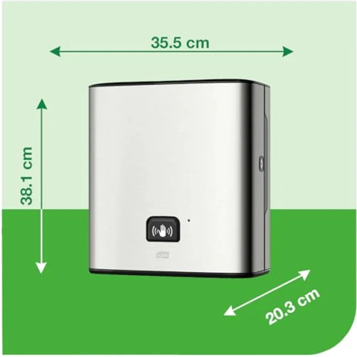 Tork Matic Sensorspender 460001, H1 Rollenhandtuchspender aus gebürstetem Edelstahl, Einzelblattentnahme, Füllstandsanzeige, hygienisch und wartungsfreundlich – Bild 2