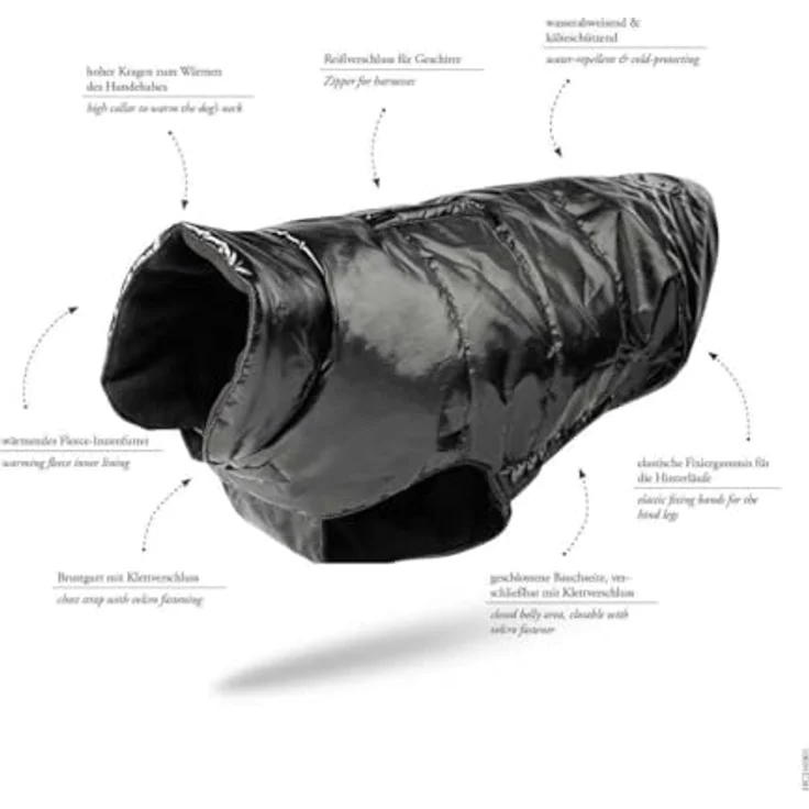 Hunter Hunde-Mantel Tampere schwarz 50 cm – Bild 2