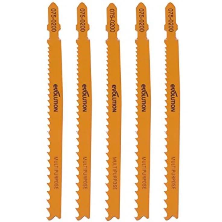 Evolution Mehrzweck-Stichsägeblätter, kompatibel mit Stichsägen anderer Marken – 5er-Pack