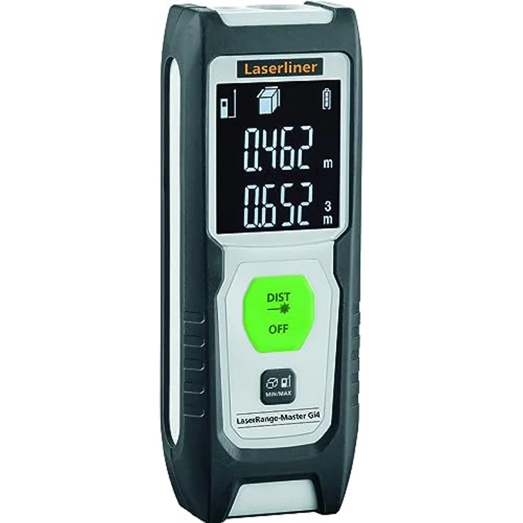 Laserliner Master Gi4, Laserentfernungsmesser 40m ± 2mm, grüne Lasertechnologie, IP40, mit LC-Display und gummiertem Gehäuse – Bild 1