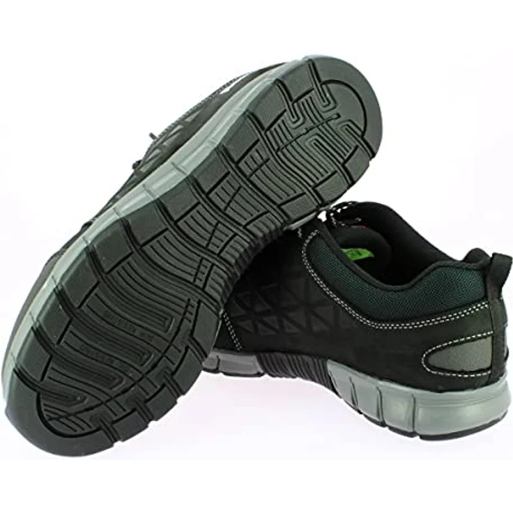 Reebok Excel Light Safety Shoe 1036-1 S3 - Gr. 43 - Schwarz, Leichter Sicherheitshalbschuh mit Aluminium-Zehenschutz – Bild 4