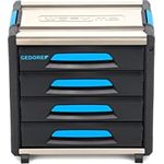 Gedore Werkzeug-Box-Modul WorkMo B2, 4 Schubladen H6, Tragkraft 30 kg pro Schublade, Alu-Kunststoffmix, Maße 526 x 396 x 506 mm