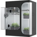 THE HOOKAH Gewächshaus Deluxe D600 Growschrank mit Sichtfenster, 150x150x200 cm, weiß