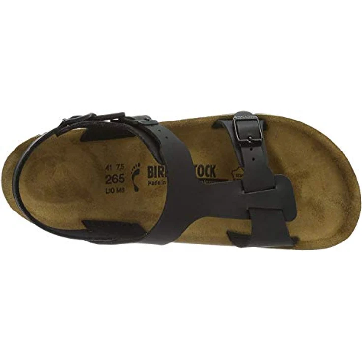 BIRKENSTOCK Classic Saragossa Birko-Flor, Damen Knöchelriemchen Sandalen mit Keilabsatz, Schwarz (Schwarz), 42 EU – Bild 5