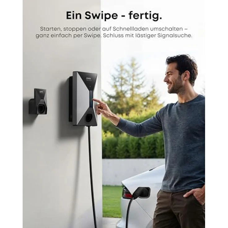 Anker SOLIX V1, Smartes 11kW Ladegerät für E-Autos mit App, WLAN & Bluetooth, dreiphasig, CEE 16A, 5m Kabel, kompatibel mit Typ-2 Anschluss – Bild 4