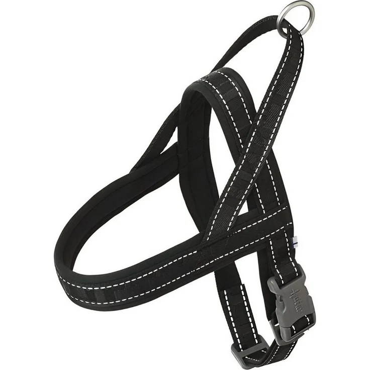 HURTTA Hunde-Geschirr Casual Geschirr raven (schwarz), mit recyceltem Material und 3M-Reflektoren – Bild 1