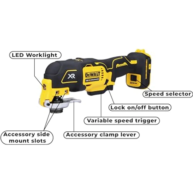 DeWalt DCS 356 N-XJ Akku Multitool Oszillierer 18 V Brushless - ohne Akku, ohne Ladegerät – Bild 3