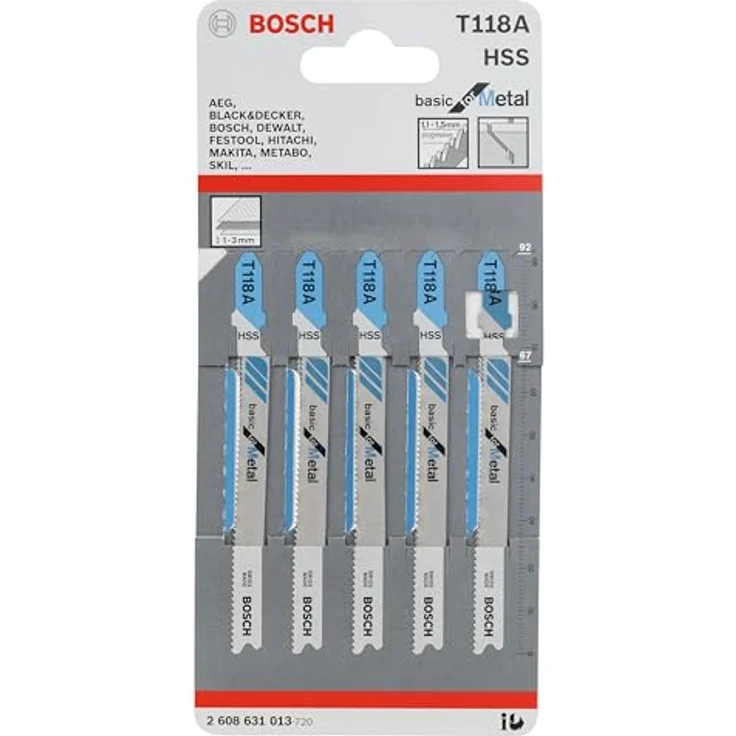Bosch Professional Stichsägeblatt (5 Stück, für Metall, Zubehör für Stichsäge) – Bild 2