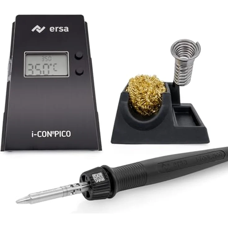 ERSA i-CON PICO MK2 Lötstation 80 Watt 150-450°C digitale Lötstation mit federleichtem und ergonomischem i-TOOL PICO MK2 Lötkolben mit TIP`N TURN Wechsel + 1,6 mm Lötspitze mit Auto-Standby – Bild 1