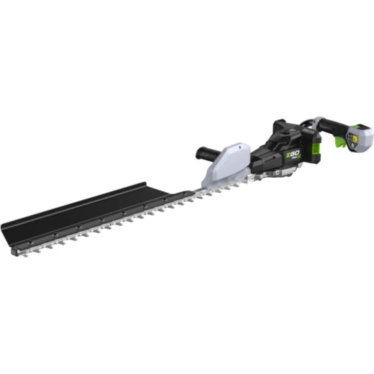 EGO HTX7500S Pro X Akku-Heckenschere mit 75 cm einseitigem Schneidmesser, 30 mm Zahnabstand, bürstenlosem Motor und Schnittgutsammler