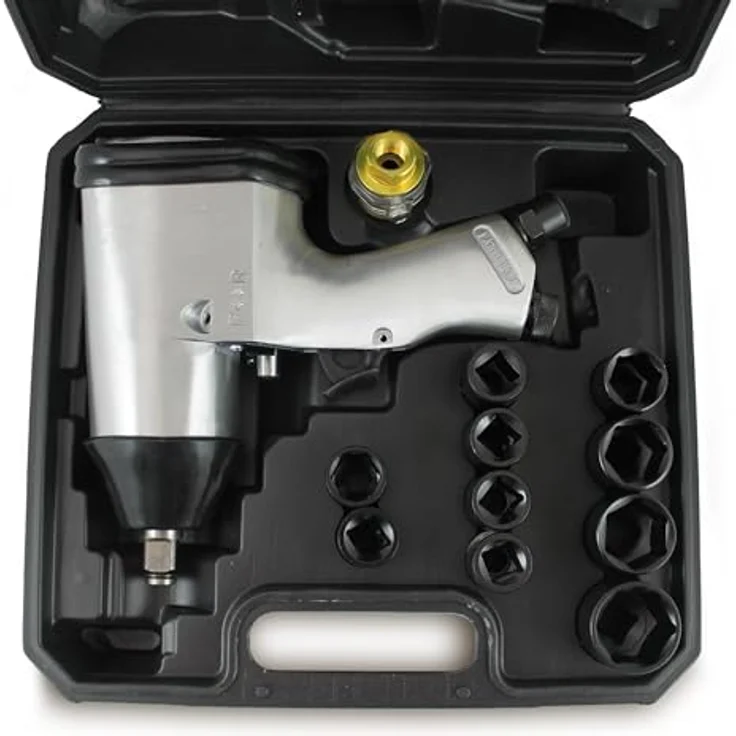 BITUXX® Druckluft Schlagschrauber Radschrauber Set 16-teilig, Pneumatik mit 311Nm, inkl. Transportkoffer und 10 Schlagnüssen – Bild 5