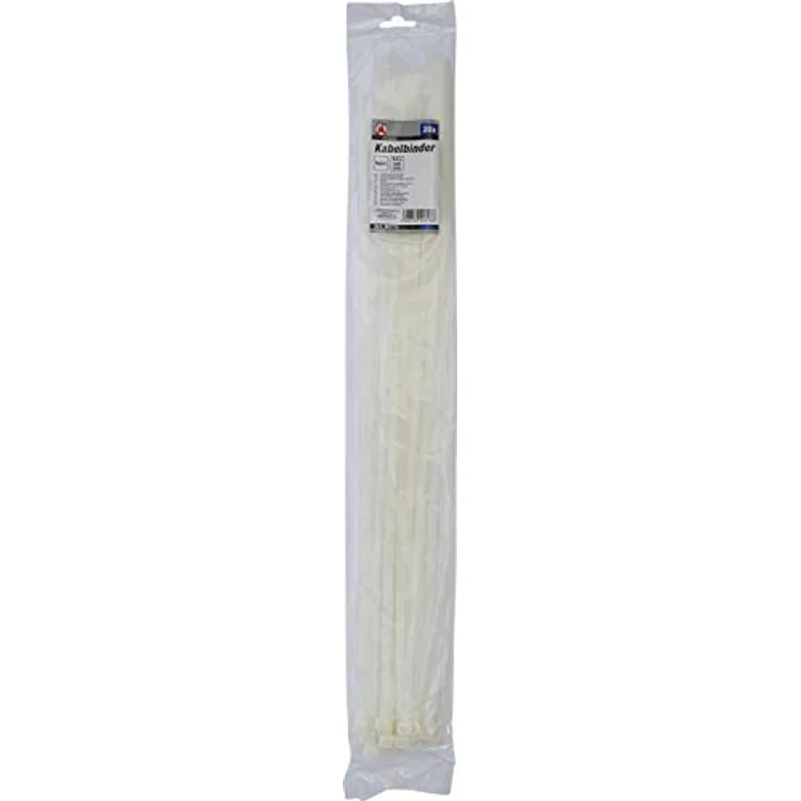 BGS Diy 80776 | Kabelbinder-Sortiment | 20-tlg. | weiß | 8,0 x 600 mm | Set | Nylon – Bild 3