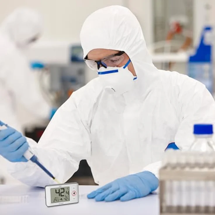 TFA 30.1052.02 LT 202 Digitales Profi-Thermometer mit Kabelfühler, Temperatur- und Hygrometer-Funktion, Weiss, HACCP und EN 13485 konform – Bild 6