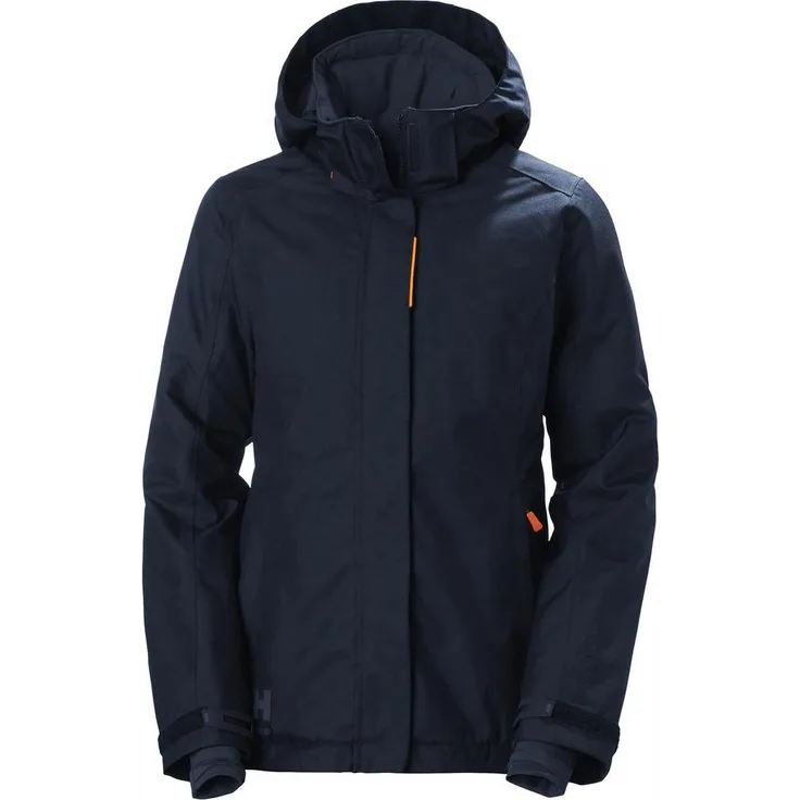 Helly Hansen Luna Winter Arbeitsjacke, wasserdicht und atmungsaktiv, mit abnehmbarer Kapuze, reflektierenden Details und Life Pocket™, blau, Größe M