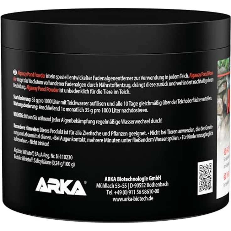 ARKA Pond Algaway Powder, Algenvernichter Teich 500 g, kupferfrei, schonend und vorbeugend gegen Fadenalgen – Bild 2