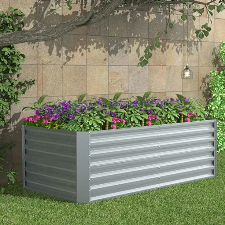 Urban Hochbeet Galdo, Hochbeet Metall 120x60 cm für Garten und Terrasse, wetterfest und stabil – Bild 4